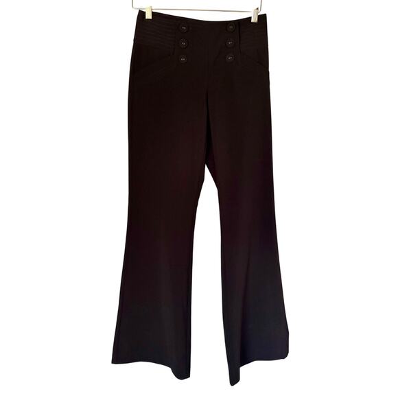 Cache Black Pant 3" Wide Self Belt Waist Wide Leg Sailor Style NWT $128 - Picture 5 of 9